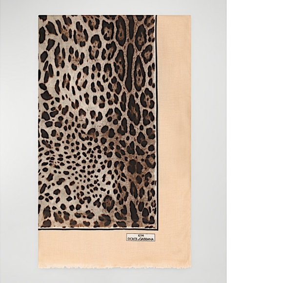 Dolce&Gabbana x Kim Leopard Modal-Cashmere Scarf - Picture 13 of 13